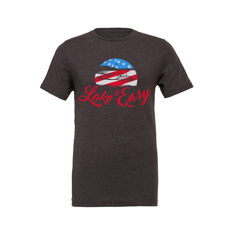 Patriotic Pontoon Boat Short Sleeve Tee