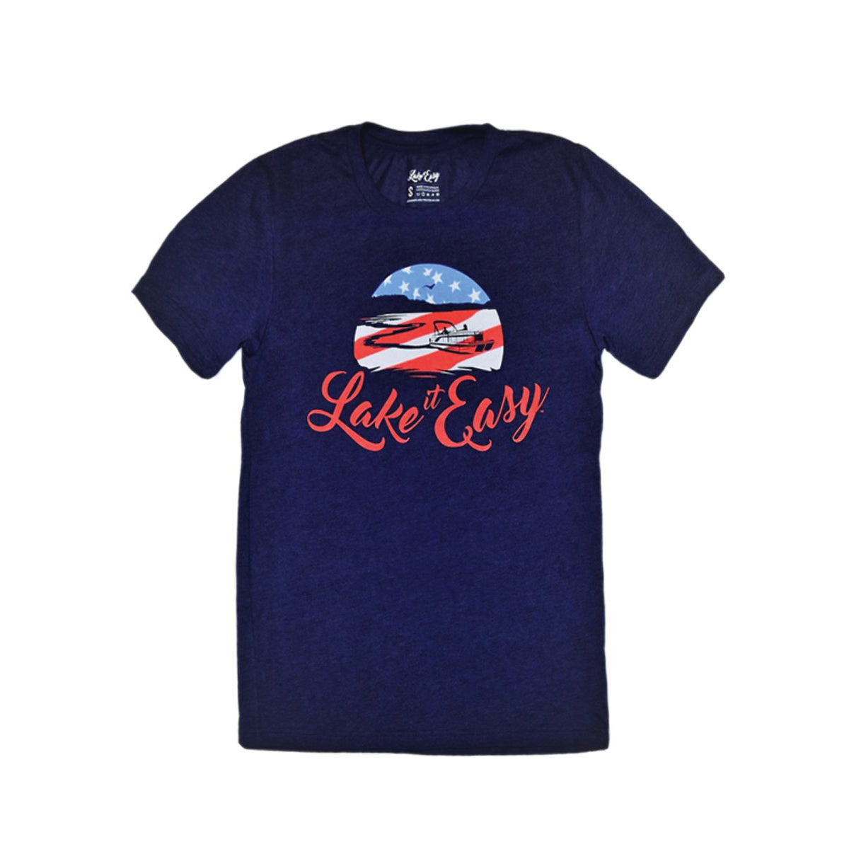 Patriotic Pontoon Boat Short Sleeve Tee